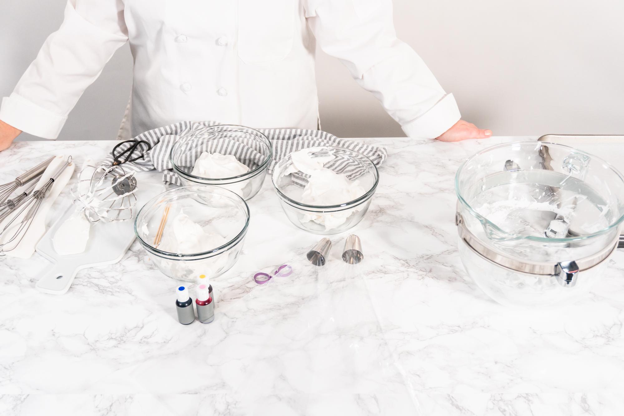 studio kitchen with plated prototypes